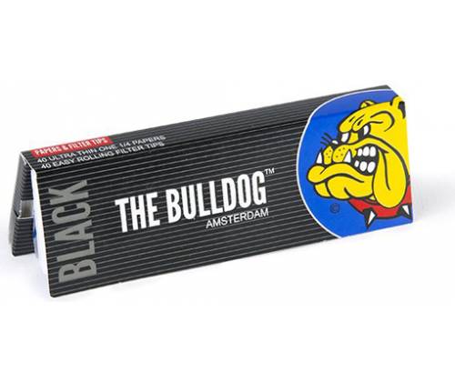 The Bulldog Χαρτάκια - Μαύρο - 1¼ + Tips - Τιμή: 1,30€