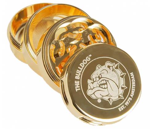 The Bulldog Amsterdam Grinder Τρίφτης Καπνού Πολυτελείας από Πραγματικό Χρυσό 24 Καρατίων (Real Gold) 50mm- 4 Parts - Τιμή: 169,00€