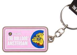 The Bulldog Amsterdam Μεταλλικό Μπρελόκ Licence Plate - Ροζ