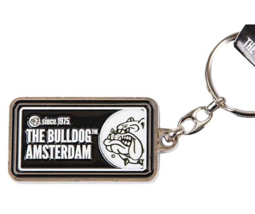 The Bulldog Amsterdam Μεταλλικό Μπρελόκ Licence Plate - Μαυρο Ασπρο - Τιμή: 5,30€