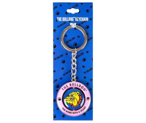 The Bulldog Amsterdam Μεταλλικό Μπρελόκ Ροζ - Keychain Flip Logo Design Pink - Τιμή: 5,40€