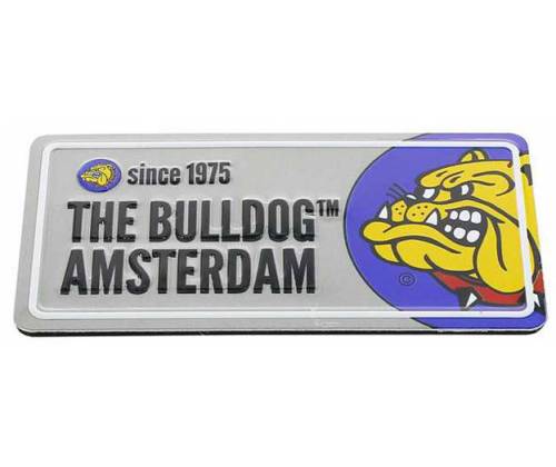 The Bulldog Amsterdam Decorative Magnet - Licenceplate Silver -  Price: 2,70€