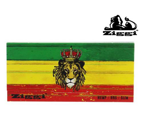 Ziggi URS Χαρτάκια - Rasta Lion - King Size Slim με Τζιβάνες - Limited Edition - Τιμή: 2,25€