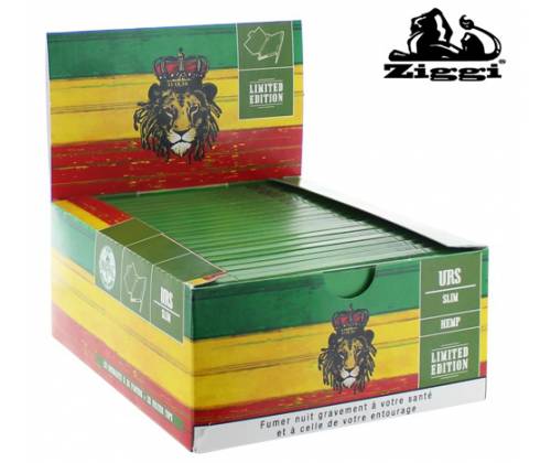 Ziggi URS Χαρτάκια - Rasta Lion - King Size Slim με Τζιβάνες - Limited Edition - Τιμή: 2,25€
