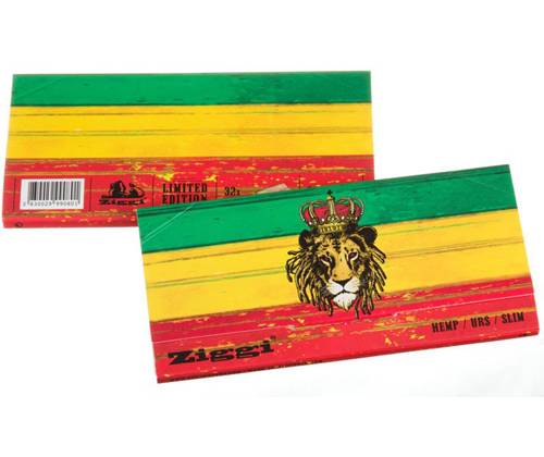 Ziggi URS Χαρτάκια - Rasta Lion - King Size Slim με Τζιβάνες - Limited Edition - Τιμή: 2,25€