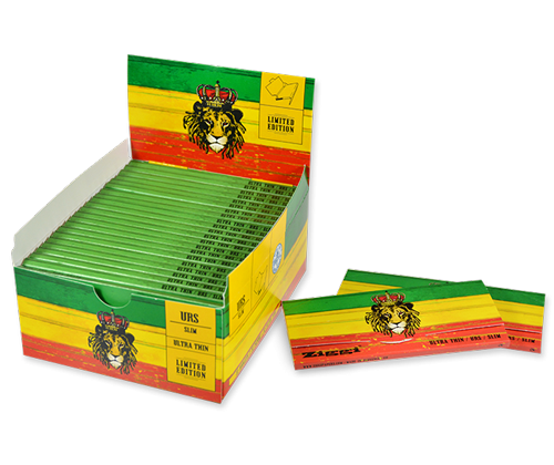 Ziggi URS Χαρτάκια - Rasta Lion - King Size Slim με Τζιβάνες - Limited Edition - Τιμή: 2,25€