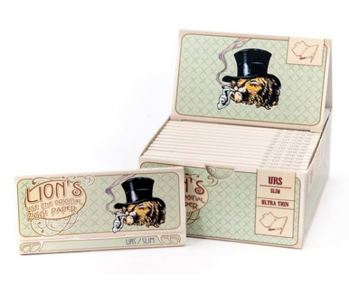 Ziggi URS Rolling Papers - Smoking Lion King Size Slim With Tips -  Price: 2,25€
