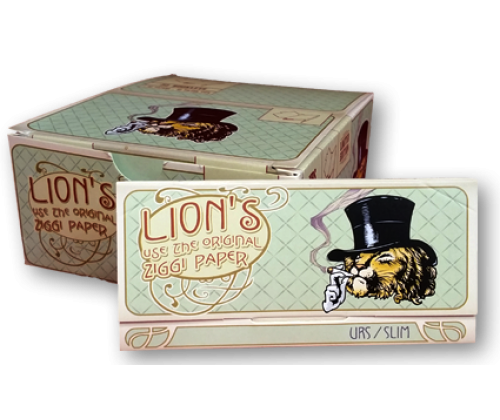 Ziggi URS Rolling Papers - Smoking Lion King Size Slim With Tips -  Price: 2,25€