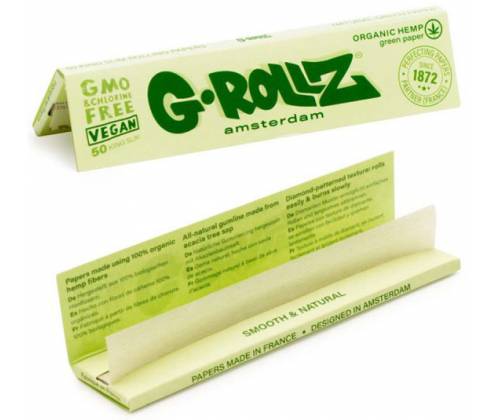 G-Rollz Χαρτάκια Organic Green - King Size Slim 50φ. -  Price: 1,20€