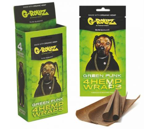 G-Rollz Blunt Hemp Wraps Πουρόφυλλα - Green Funk (Σταφύλι) 4φ. - Τιμή: 1,80€