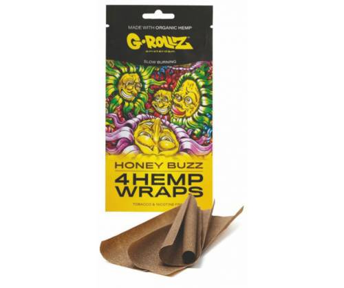 G-Rollz Blunt Hemp Wraps Πουρόφυλλα - Honey Buzz (Μέλι) 4φ - Τιμή: 1,80€