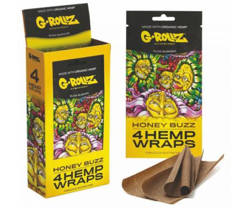 G-Rollz Blunt Hemp Wraps Πουρόφυλλα - Honey Buzz (Μέλι) 4φ - Τιμή: 1,80€