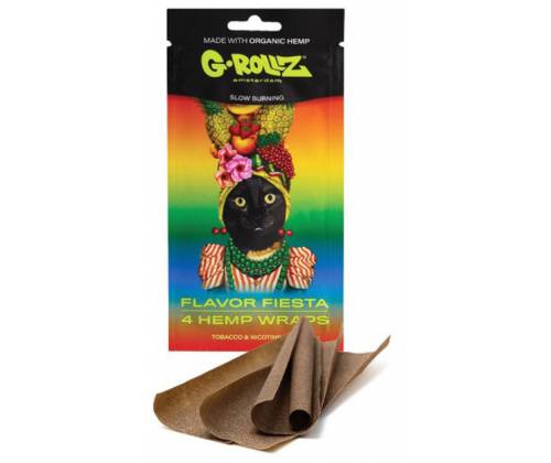 G-Rollz Blunt Hemp Wraps Πουρόφυλλα - Flavor Fiesta Multifruit 4φ - Τιμή: 1,80€