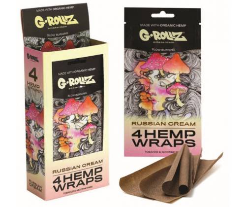 G-Rollz Blunt Hemp Wraps Πουρόφυλλα - Russian Cream 4φ - Τιμή: 1,80€
