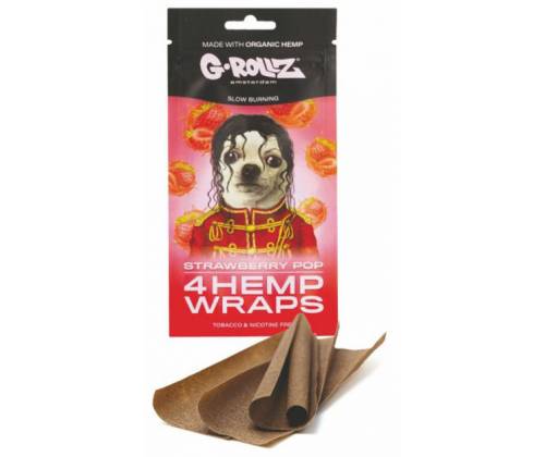 G-Rollz Blunt Hemp Wraps Πουρόφυλλα - Strawberry 4φ - Τιμή: 1,80€