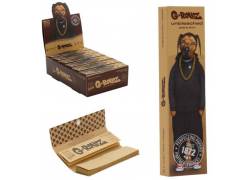 G-Rollz Rolling Papers Unbleached (Pets Rock Rap) - King Size Slim 50f. with Tips
