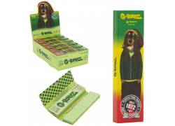G-Rollz Rolling Papers Green (Pets Rock Reggae) - King Size Slim 50f. with Tips