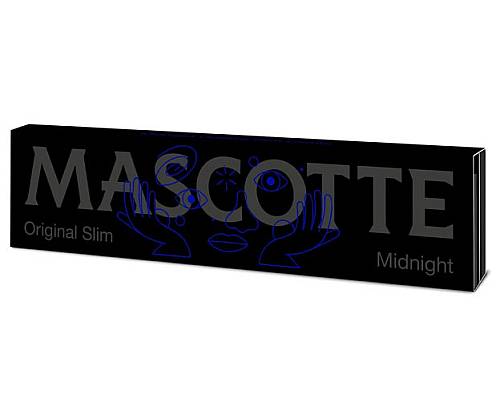 Rolling Papers Mascotte Original Midnight King Size Slim with Tips - 34f. -  Price: 2,10€