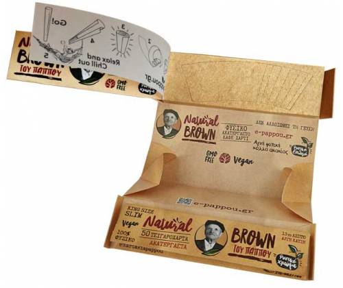 Του Παππού Χαρτάκια Natural Brown KS με Κωνικές Τζιβάνες - 47797 - Τιμή: 1,35€