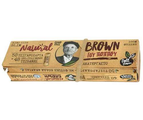 Του Παππού Χαρτάκια Natural Brown KS με Κωνικές Τζιβάνες - 47797 - Τιμή: 1,35€