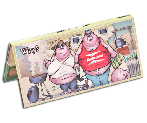 Why? Why Not? Χαρτάκια «Συλλογή Περιβάλλον» - Πολιτισμός με Βάση το Κρέας - King Size Slim με Τζιβάνα - Τιμή: 2,20€