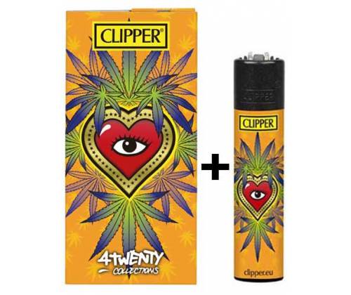 Clipper Papers «4Twenty Collections» - Ganja Hearts I + Clipper Lighter -  Price: 3,40€
