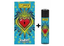 Clipper Χαρτάκια «4Twenty Collections» - Ganja Hearts II + Αναπτήρας Clipper