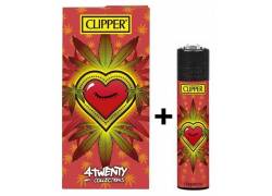 Clipper Χαρτάκια «4Twenty Collections» - Ganja Hearts III + Αναπτήρας Clipper