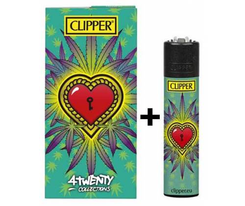 Clipper Papers «4Twenty Collections» - Ganja Hearts IV + Clipper Lighter -  Price: 3,40€